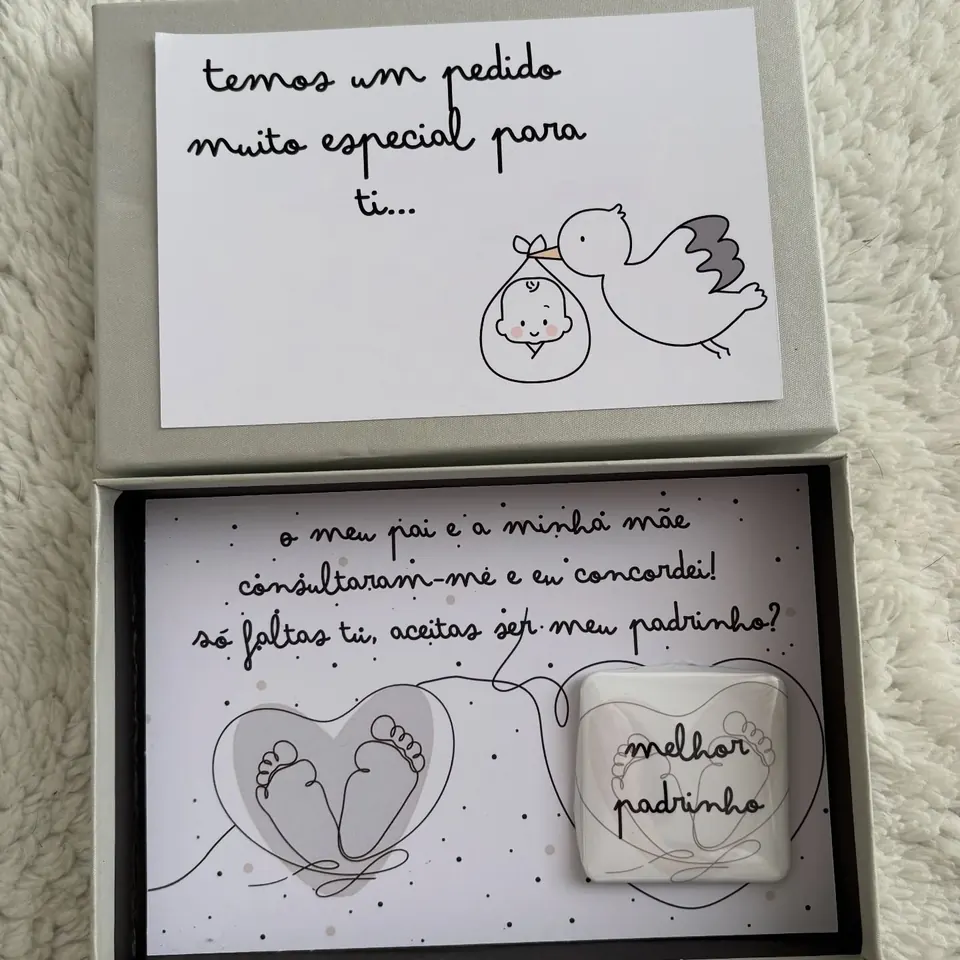 Box de convite a padrinhos